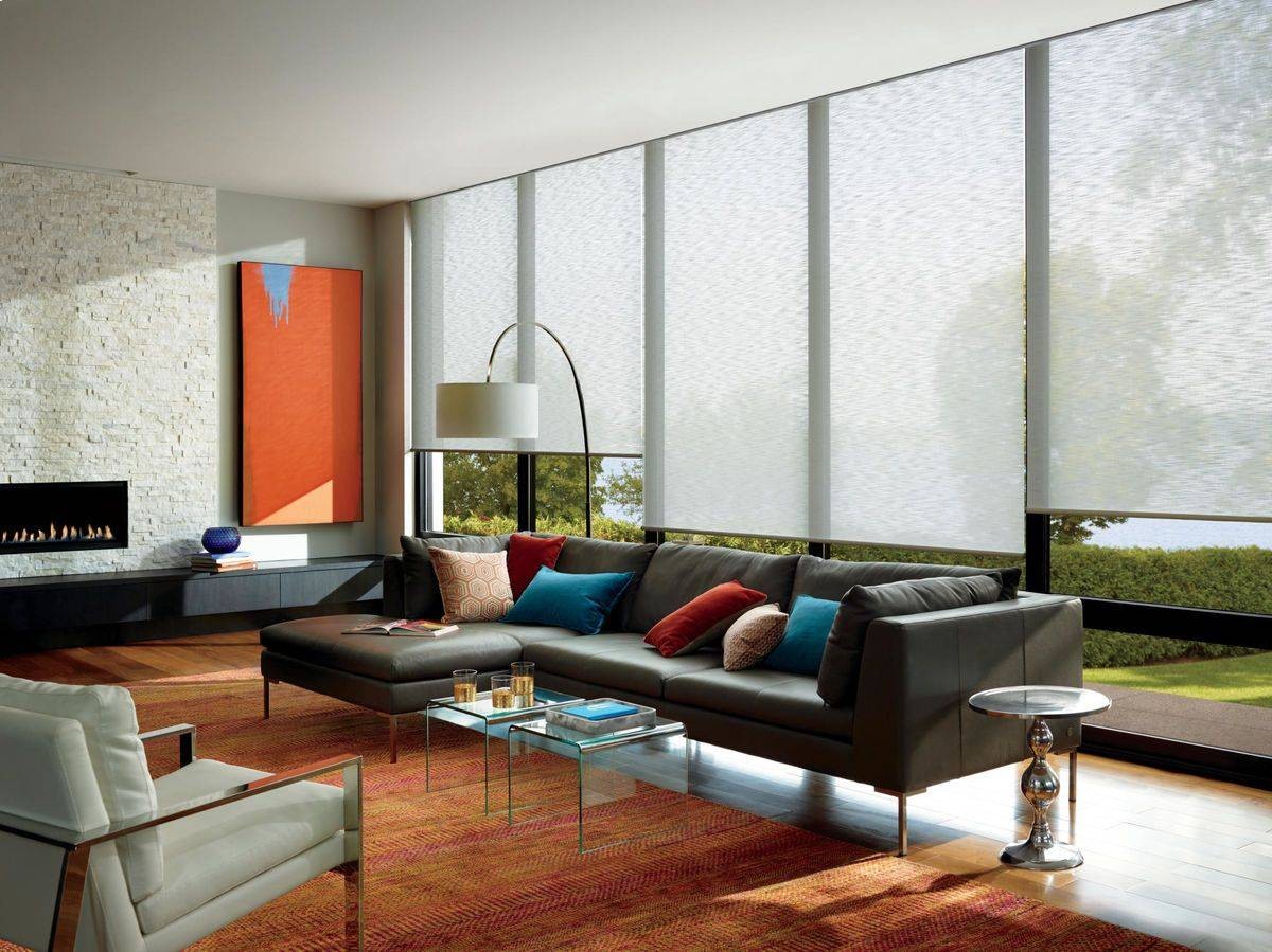 Hunter Douglas Designer Roller Shades decorating a beautiful home near Ocean City, MD